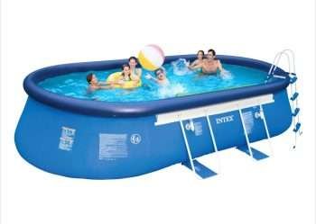 Alternative view of Intex 26191 | Size 18.0 x 10.0 x 3.50 Ft | Easy Set Oval Inflatable Portable Above Ground Swimming Pool