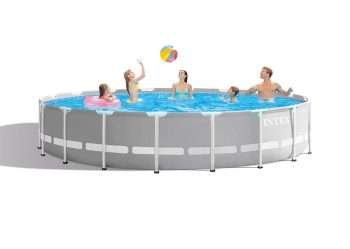 Alternative view of Intex 26731EH | Size 18.0 x 18.0 x 4.00 Ft | Prism Frame Round Metal Frame Portable Ready-Made Swimming Pool