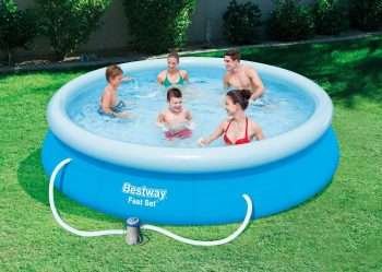 Alternative view of Bestway 57321 | Size 13.0 x 13.0 x 2.75 Ft | Inflatable Round Fast Set Portable Ready-Made Swimming Pool