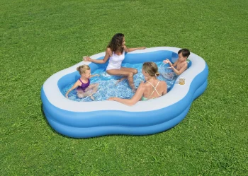 Alternative view of Bestway 54409 | Size 8.10 x 6.6 x 1.6 Ft |  Splashview Inflatable Fast Set Portable Ready-Made Swimming Pool