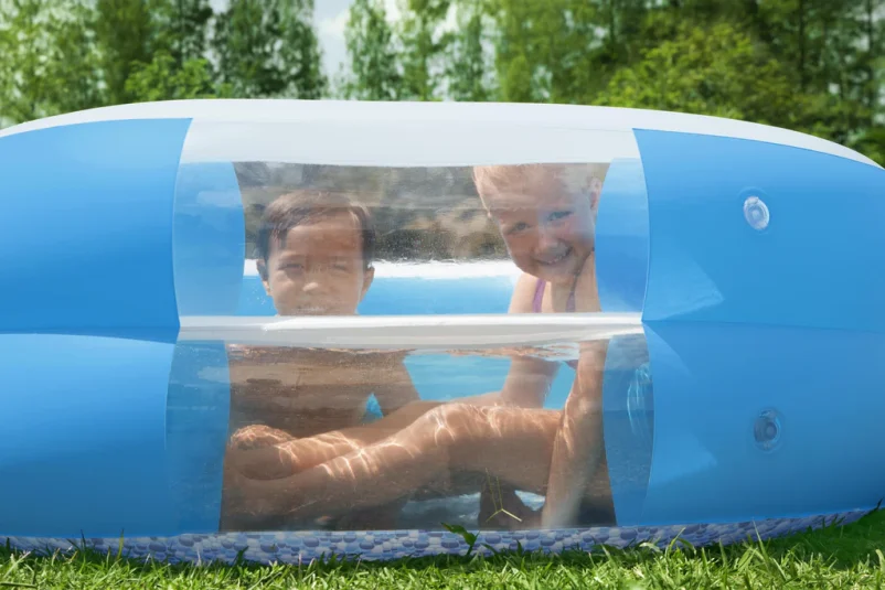 Bestway 54409 | Size 8.10 x 6.6 x 1.6 Ft |  Splashview Inflatable Fast Set Portable Ready-Made Swimming Pool