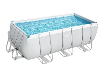 Alternative view of Bestway 56457 | Size 13.6 x 6.7 x 4.00 Ft | Power Steel Rectangular Metal Frame Portable Ready-Made Swimming Pool