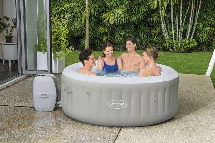 Bestway 60007 | Size 5.90 x 5.90 x 2.17 Ft | Inflatable Portable Spa Lay Z Bathtub Tahiti - Image 7