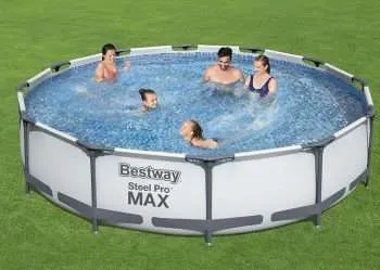 Alternative view of Bestway 56416 | Size 12.0 x 12.0 x 2.50 Ft | Steel Pro MAX Round Metal Frame Portable Ready-Made Swimming Pool