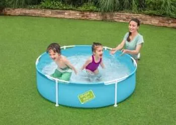 Alternative view of Bestway 56283 | Size 5.0 x 5.0 x 1.24 Ft | My First Frame Round Metal Frame Portable Ready-Made Swimming Pool