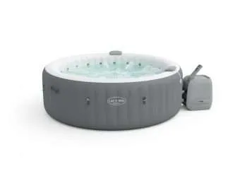 Bestway 60075 | Size 7.80 x 7.80 x 2.63 Ft | Inflatable Portable Spa Lay Z Bathtub Santorini