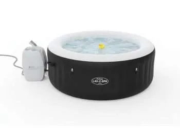 Bestway 60001 | Size 5.90 x 5.90 x 2.16 Ft | Inflatable Portable Spa Lay Z Bathtub Miami