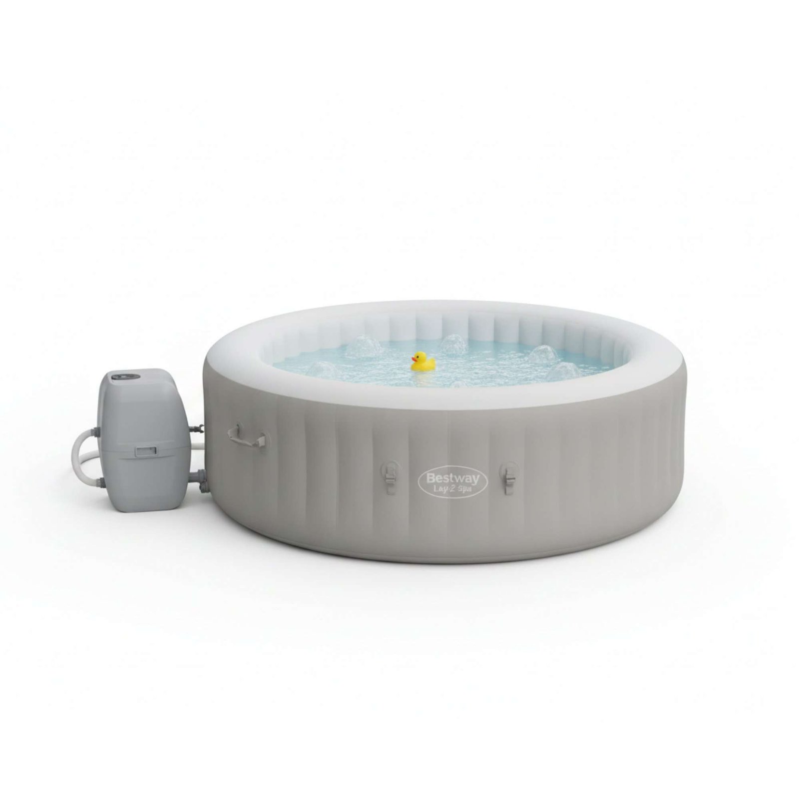 Bestway 60007 | Size 5.90 x 5.90 x 2.17 Ft | Inflatable Portable Spa Lay Z Bathtub Tahiti