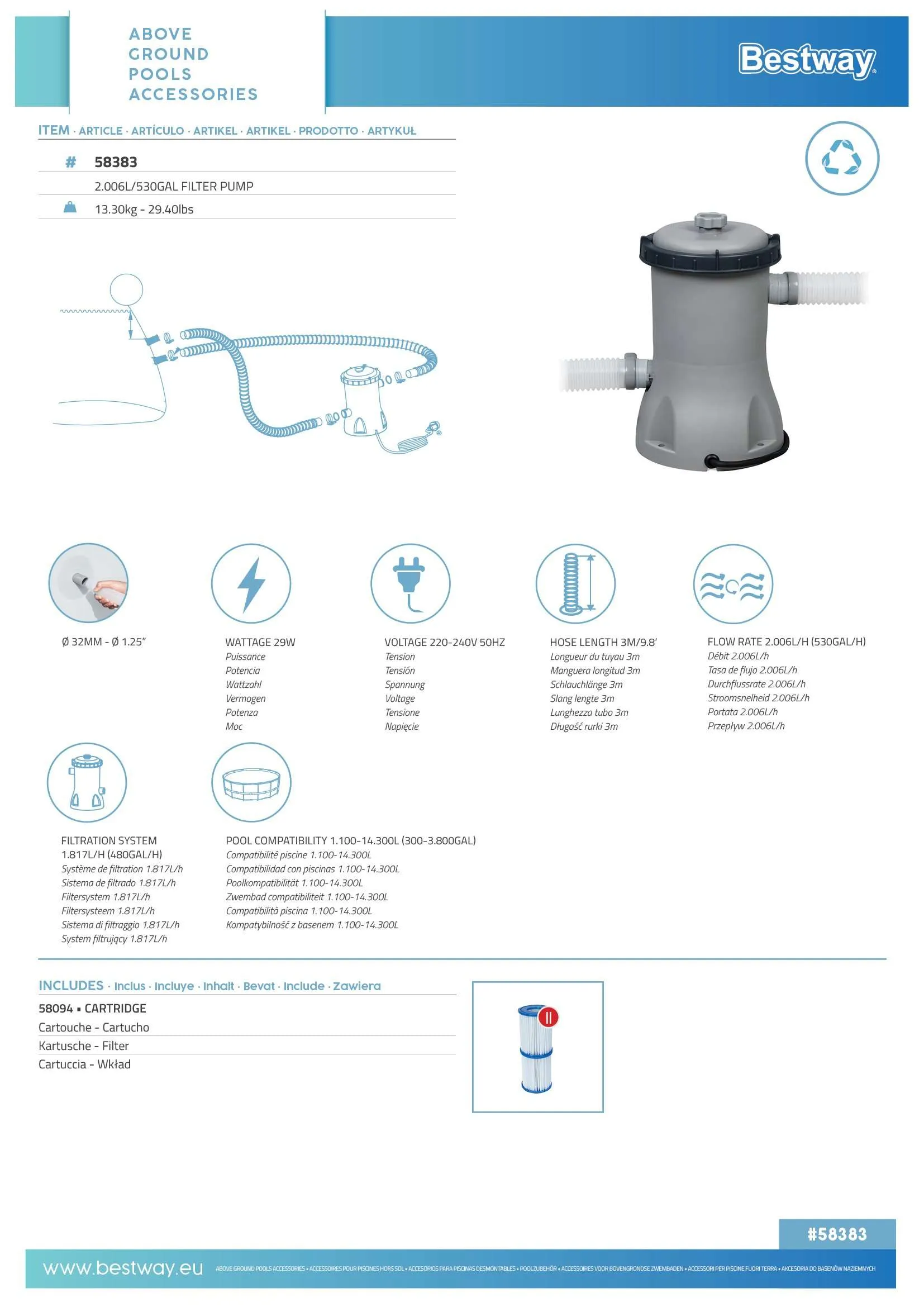 Filter Pump 58389 - Image 5