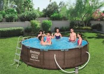 Alternative view of Bestway 56709 | Size 12.0 x 12.0 x 3.28 Ft | Steel Pro MAX Deluxe Series Round Metal Frame Portable Swimming Pool