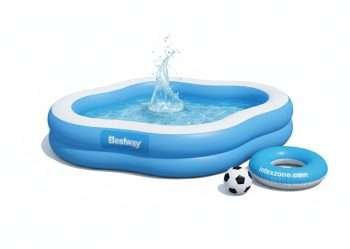 Bestway 54409 | Size 8.10 x 6.6 x 1.6 Ft |  Splashview Inflatable Fast Set Portable Ready-Made Swimming Pool