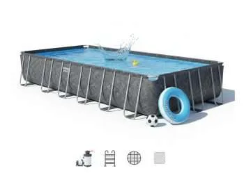 Bestway APX 561KG | Size 24.0 x 12.0 x 4.33 Ft | APX Rectangular Metal Frame Portable Ready-Made Swimming Pool