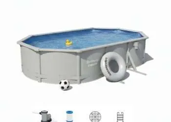 Bestway 56369 | Size 20.11 x 11.8 x 4.00 Ft | Hydrium Steel Oval Metal Frame Portable Ready-Made Swimming Pool
