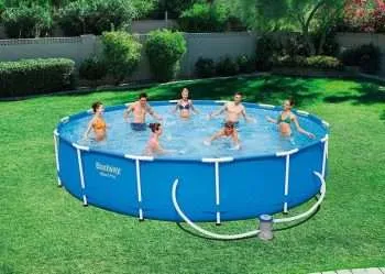 Alternative view of Bestway 56595 | Size 14.0 x 14.0 x 2.85 Ft | Steel Pro MAX Round Metal Frame Portable Ready-Made Swimming Pool