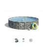 Bestway 56886 | Size 18.0 x 18.0 x 4.33 Ft | Power Steel Round Metal Frame Portable Ready-Made Swimming Pool