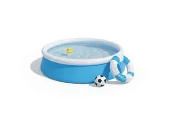 Bestway 57241 | Size 5.0 x 5.0 x 1.33 Ft | Inflatable Round Fast Set Portable Ready-Made Swimming Pool
