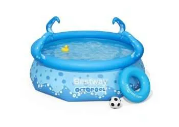 Bestway 57397 | Size 9.1 x 9.0 x 3.0 Ft | Fast Set Inflatable Round Ready-Made Above Ground Swimming Pool