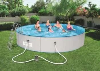 Alternative view of Bestway 56386W | Size 15.09 x 15.09 x 2.09 Ft | Hydrium Steel Round Metal Frame Portable Ready-Made Swimming Pool