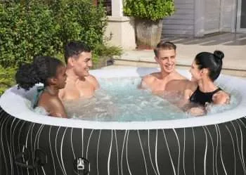 Alternative view of Bestway 60059 | Size 6.40 x 6.40 x 2.10 Ft | Inflatable Portable Spa Lay Z Bathtub Hollywood