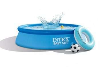 Intex 28120 | Size 10.0 x 10.0 x 2.50 Ft | Easy Set Round Inflatable Portable Swimming Pool