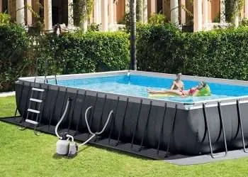 Alternative view of Intex 26364 | Size 24.0 x 12.0 x 4.33 Ft | Ultra XTR Rectangular Metal Frame Portable Ready-Made Swimming Pool