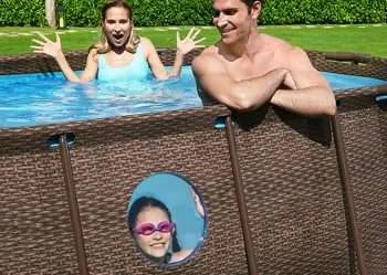 Alternative view of Bestway 56714 | Size 14.0 x 8.0 x 3.29 Ft | Power Steel Vista Series Oval Metal Frame Portable Ready-Made Swimming Pool