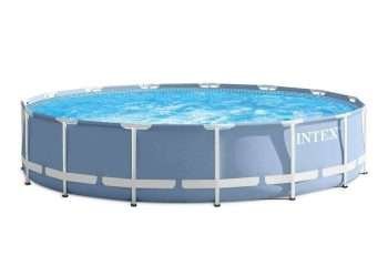 Alternative view of Intex 26752 (Box Dam.) | Size 18.0 x 18.0 x 4.00 Ft | Prism Frame Round Metal Frame Portable Ready-Made Swimming Pool