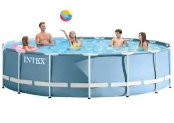 Alternative view of Intex 26762 | Size 24.02 x 24.02 x 4.33 Ft | Prism Frame Round Metal Frame Portable Ready-Made Swimming Pool