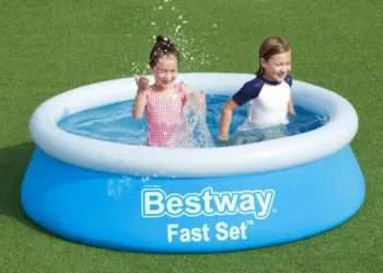Alternative view of Bestway 57392 | Size 6.0 x 6.0 x 2.0 Ft | Inflatable Round Fast Set Portable Ready-Made Swimming Pool