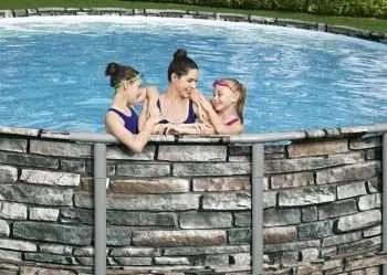 Alternative view of Bestway 56886 | Size 18.0 x 18.0 x 4.33 Ft | Power Steel Round Metal Frame Portable Ready-Made Swimming Pool